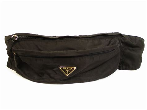 prada black nylon fanny pack|Prada nylon belt bag women's.